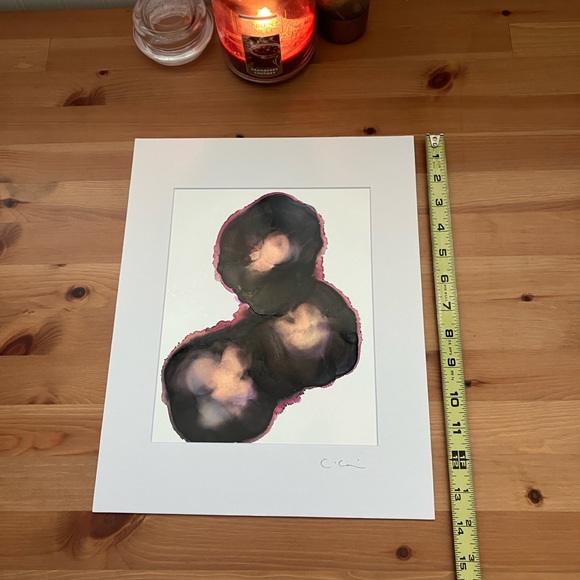 New Original Signed Artwork Alcohol Ink on Paper 156 - Picture 4 of 5